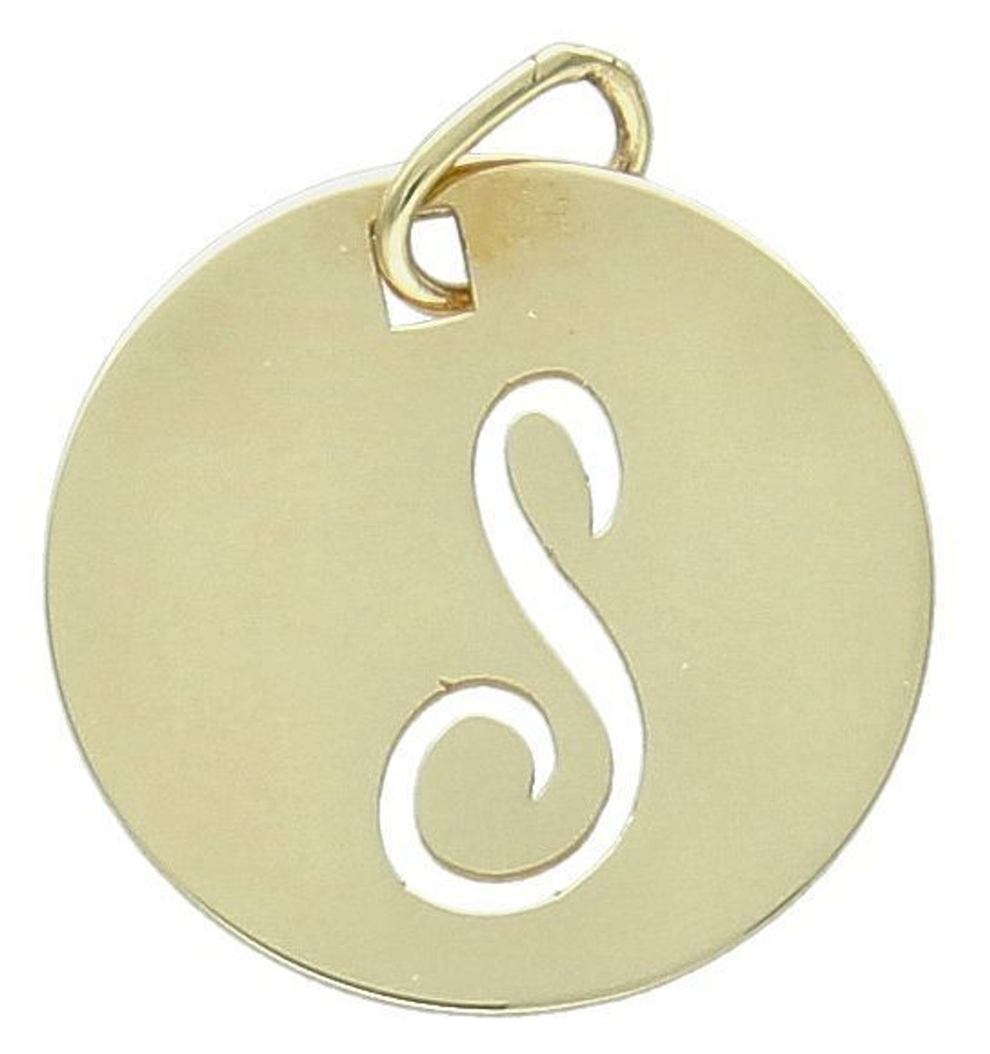 Zawieszka złota Literka S pr 585, DIA-ZA 4978S-585 Złota zawieszka literka S na blaszce. Wisiorek został wykonany z najwyższej jakości złota próby 585. 1.jpg